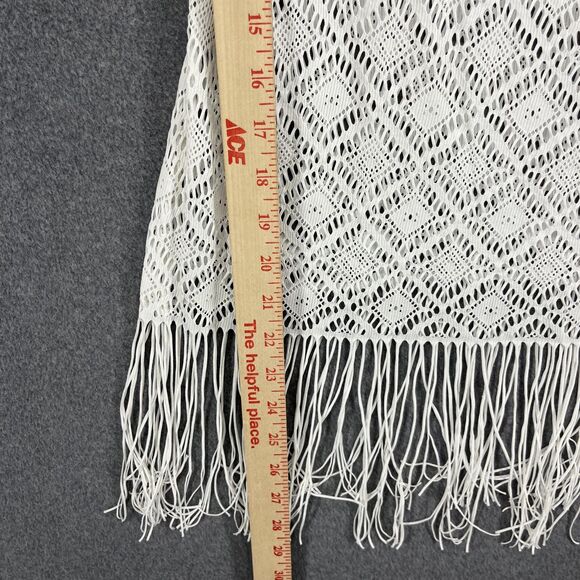 Profile by Gottex Tankini Top Womens 32D White Crochet Fringe Swimsuit 626-1D37 - Picture 6 of 15